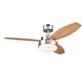 Westinghouse Alloy 42" 3-Blade Nickel Indoor Ceiling Fan w/LED Light Fixture 7221600